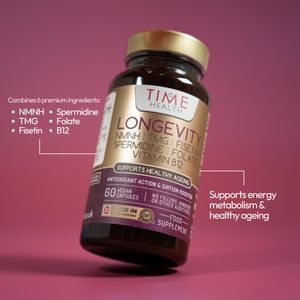 Longevity - NMNH, TMG, Spermidine, Fisetin, Folate & B12 - Cellular Energy