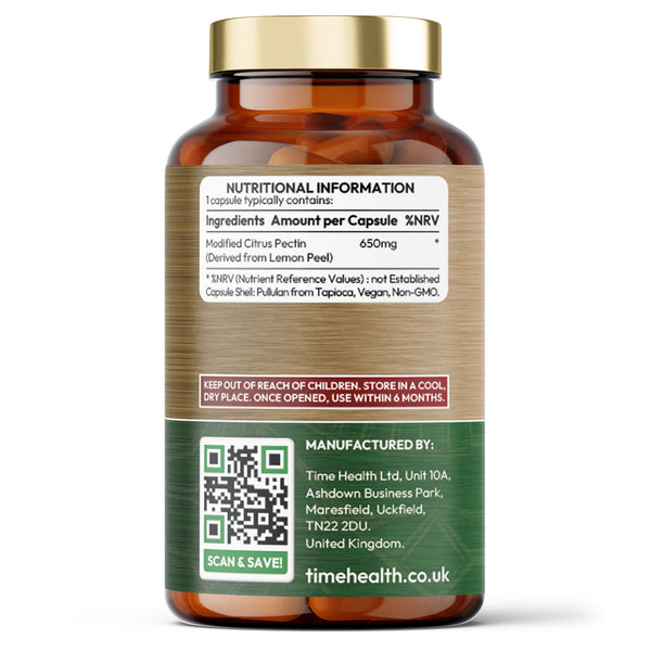 Modified Citrus Pectin (MCP) – Naturally Derived from Lemon Peel – Supports Detoxification – 60 Capsules Modified Citrus Pectin (MCP) can bind to and facilitate the excretion of common toxins that accumulate in the body. Studies indicate that MCP can help flush the body of these toxins exposures without altering the retention of other nutritional minerals. Unlike regular pectin, which is not digestible, MCP is altered so that is more readily absorbed in the gut.