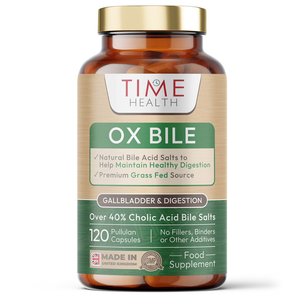 Ox Bile Acid Salts - 125mg x 120 Capsules - Premium Grassfed Source - Natural Support After Gallstones & Other Gallbladder Issues