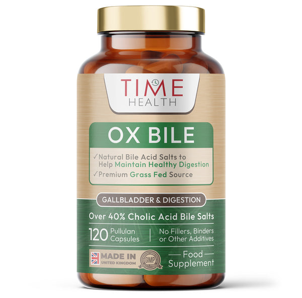 Ox Bile Acid Salts - 125mg x 120 Capsules - Premium Grassfed Source - Natural Support After Gallstones & Other Gallbladder Issues