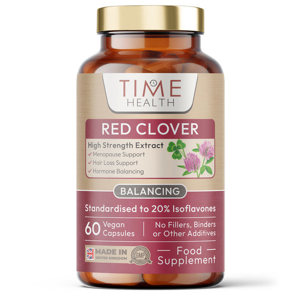 Our red clover extract contains concentrated levels of isoflavones, compounds which have been extensively studied in relation to menopausal symptoms. At 80mg of isoflavones per capsule, our red clover extract is one of the strongest on the market.