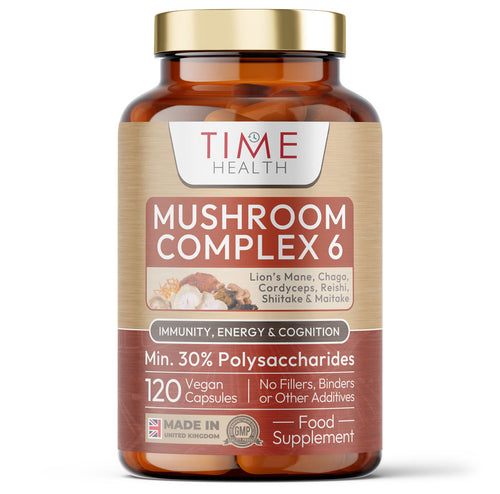 Mushroom Complex 6 - Chaga - Cordyceps - Shiitake - Reishi - Lion's mane - Maitake HIGH STRENGTH