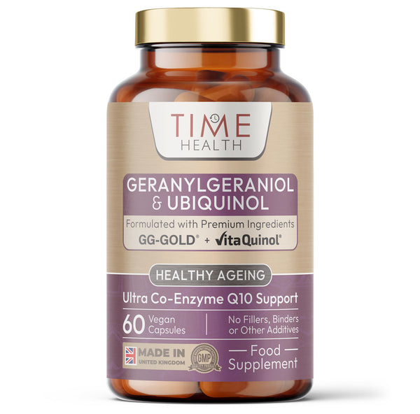 Geranylgeraniol (GG-Gold®) & Ubiquinol (VitaQuinol® Activate CoQ10) - Derived from Annatto - Heart, Cell & Antioxidant Protection - UK Made - GMP - Additive Free - Vegan