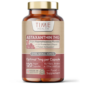 Astaxanthin - 7mg Optimal Dose - 120 Capsules - Super Antioxidant - UV Protection - Haematococcus Pluvialis - 100% Pure Natural Bioavailable 4 Month Supply - UK Manufactured - Zero Additives