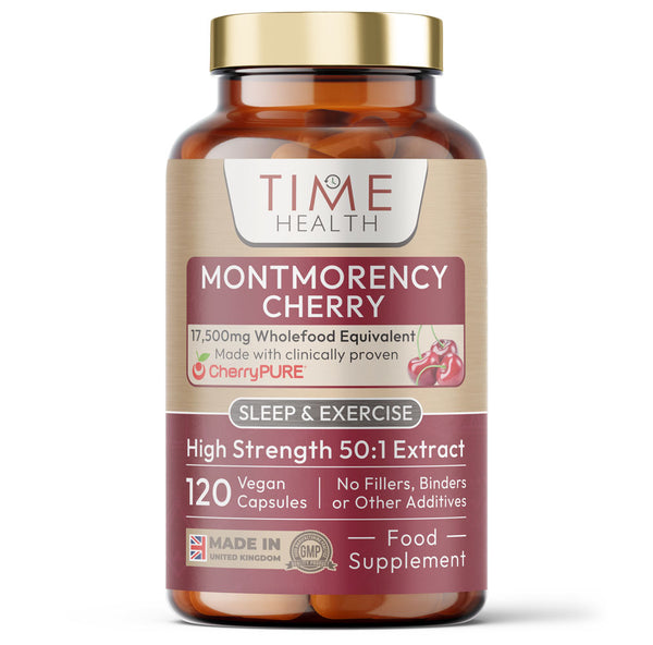 Montmorency Cherry (Prunus Cerasus) Capsules - Maximum Strength 50:1 Extract - 17500mg Wholefood Equivalent per Capsule - Made with CherryPURE® Tart / Sour Cherries 2% Proanthocyanidins