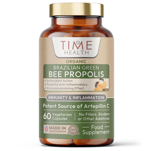 Organic Green Bee Propolis – High Strength 4:1 Extract – 1000mg – 2.5% Phenolic Acid – Rich in Artepillin C – Immunity, Inflammation & Longevity Support – Brazilian Source – 60 Capsules