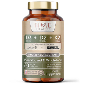 Vitamin D3, D2, K2 - High Strength, Wholefood & Plant Based