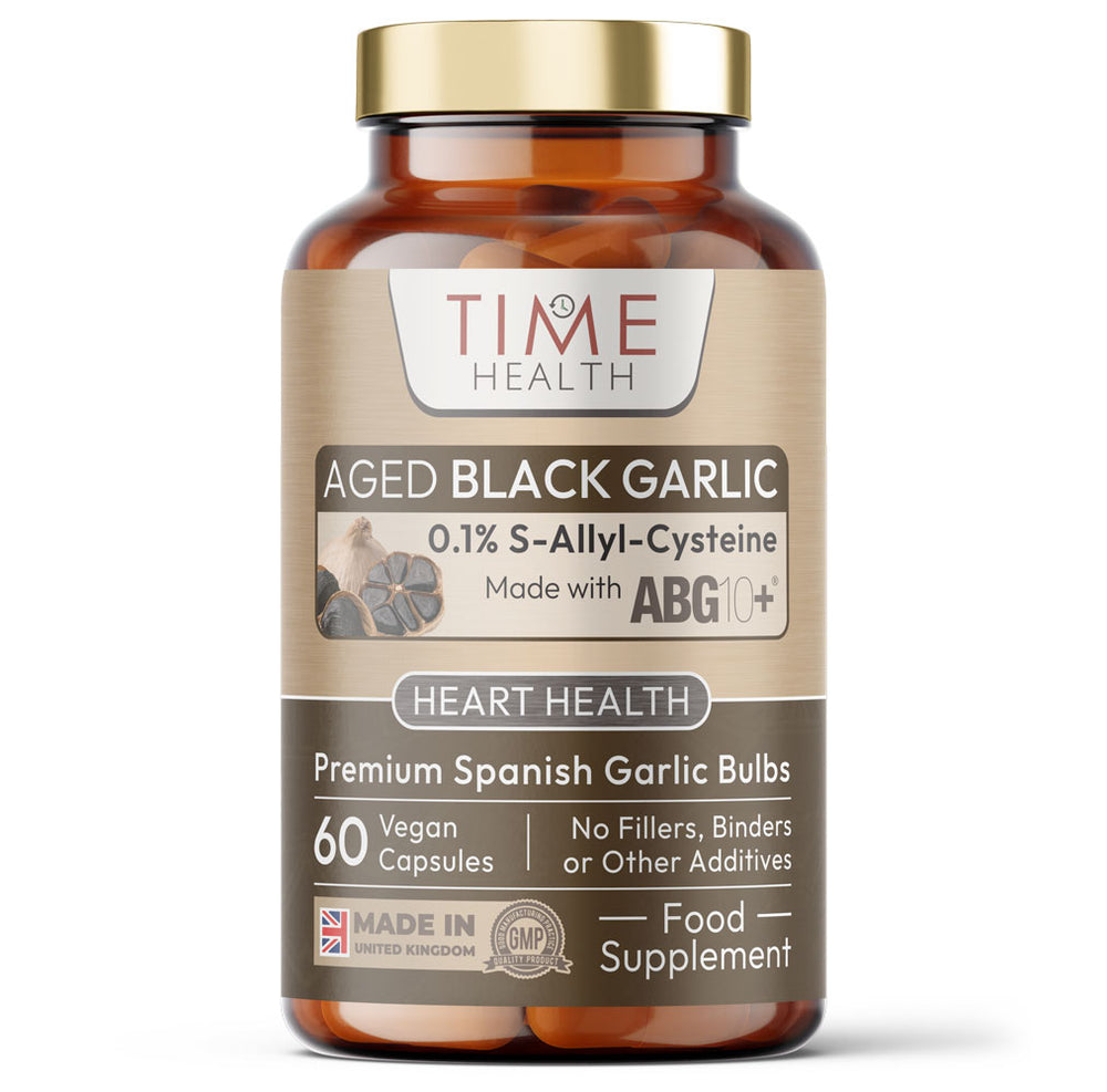 Aged Black Garlic Extract - Clinically Proven Brand ABG10+ - Patented Formula - Standardised S-Alyll-Cysteine (SAC) - Spanish Source