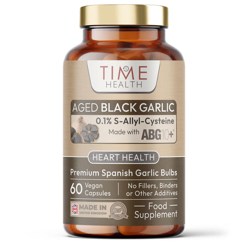 Aged Black Garlic Extract - Clinically Proven Brand ABG10+ - Patented Formula - Standardised S-Alyll-Cysteine (SAC) - Spanish Source