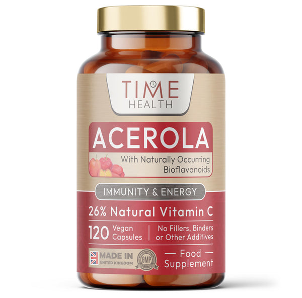 Acerola Cherry Capsules - Natural Wholefood Vitamin C - Immune Support
