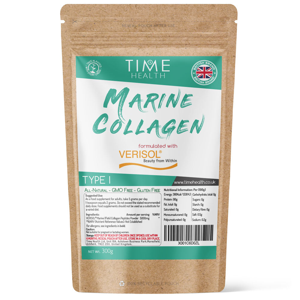 Marine Collagen Peptides Powder - Type I - High in Protein - Clinically Studied VERISOL® Bioactive Collagen Peptides® - Skin, Hair, Nail & Joint Health - Freshwater Fish - Hydrolysed