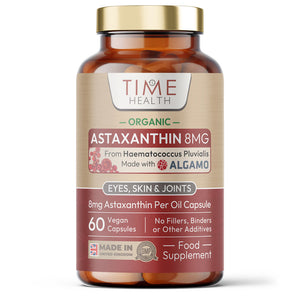 Organic Astaxanthin Oil 8mg - Ultra Pure Astaxanthin - Algamo® - Carrageenan-Free - Super Antioxidant Derived from Haematococcus Pluvialis - EU Source
