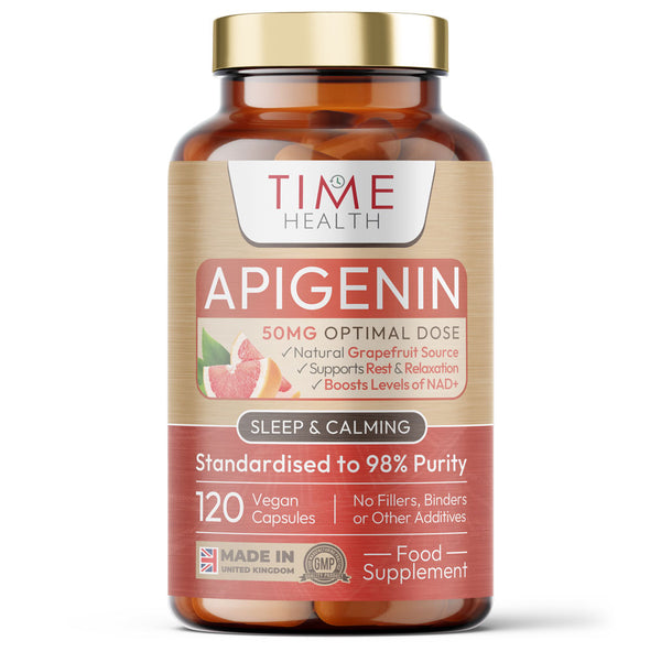 Apigenin - 50mg Optimal Dose - Naturally Derived from Grapefruit - 98%+ Purity - Sleep & Relaxation - NAD+ Booster - 120 Capsules