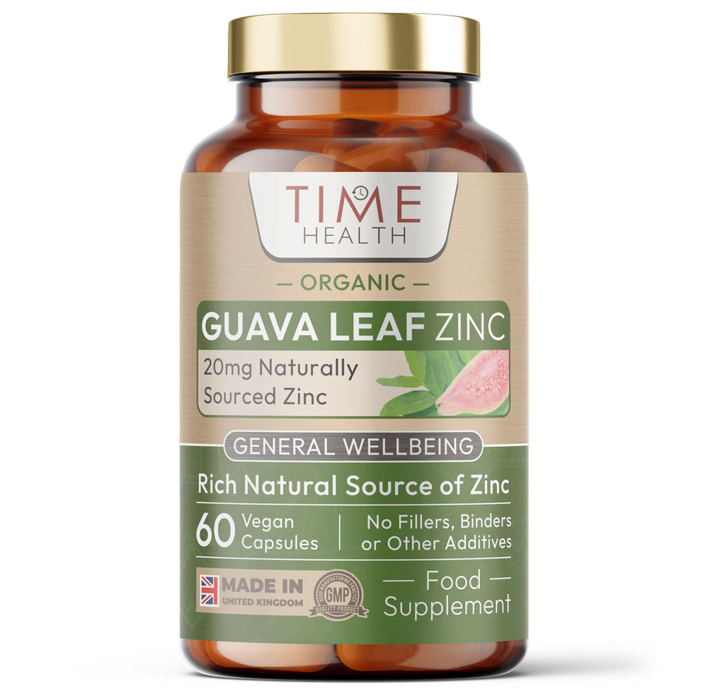 Organic Guava Leaf Extract – 20mg Natural Zinc per Capsule – 60 Capsules