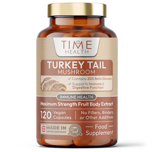 Turkey Tail Mushroom Extract - 20% Beta Glucan - Immune Booster - Supports Repair & Recovery - 120 Capsules