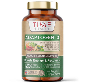 Adaptogen 10 - Ashwagandha, Bacopa, Holy Basil, Rhodiola Rosea, Schisandra, Cordyceps, Gotu Kola, Siberian Ginseng, Panax Ginseng, Astragalus IV - Includes Black Pepper for Added Absorption