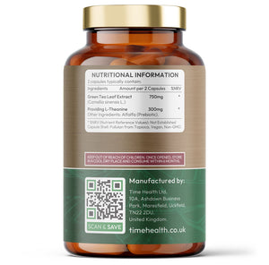 L-Theanine – Green Tea Extract (Decaffeinated) 300mg – Sleep, Relaxation & Mental Clarity