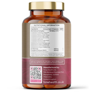 Intimate Flora - Vaginal Microbiome & UTI Support - Probiotics, Cranberry, D-Mannose