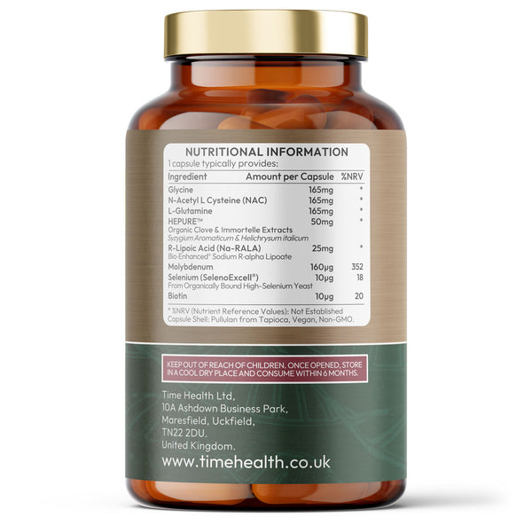 Glutathione Precursors - Glycine, Glutamine & NAC plus Na-RALA, Biotin, Selenium, Molybdenum & HEPURE™