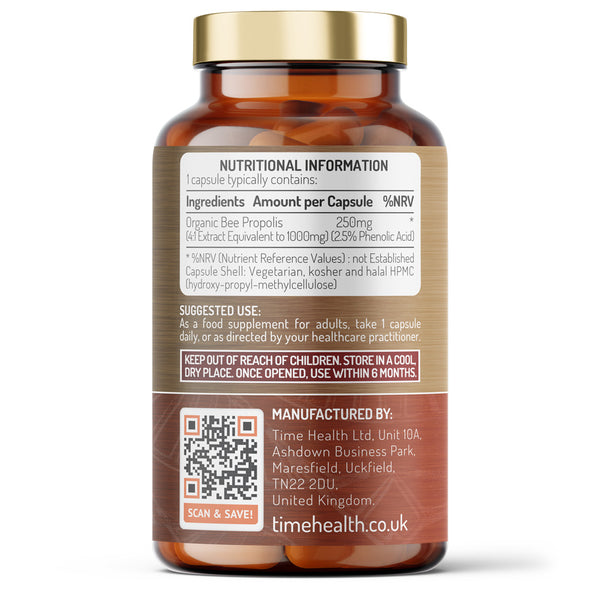 Time Health Bee Propolis bottle on a white background
