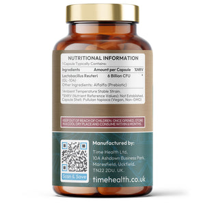 Lactobacillus Reuteri Probiotic – High Strength 6 Billion CFU – Research-Backed – Shelf Stable Strain of L. Reuteri – 90 Capsules