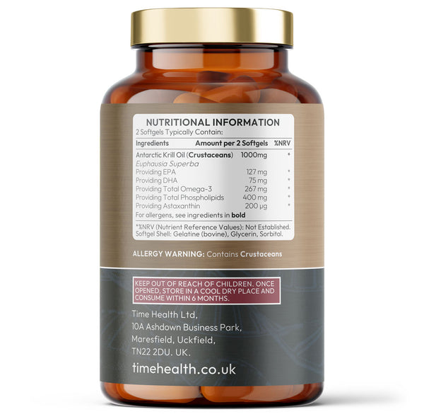 Antarctic Krill Oil - Rimfrost® - Omega-3 EPA/DHA, Phospholipids & Astaxanthin