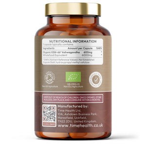 Organic KSM66® Ashwagandha - 6000mg Equivalent - 5% Withanolides - Balancing