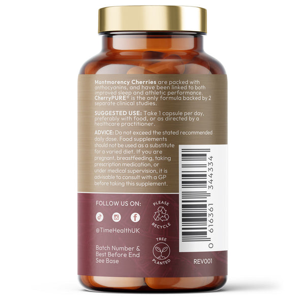 Montmorency Cherry - Max Strength - Clinically Proven CherryPURE® - Sleep & Muscle Recovery
