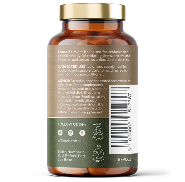 Lemon Balm Leaf - 300mg - Min. 5% Rosmarinic Acid - Balancing