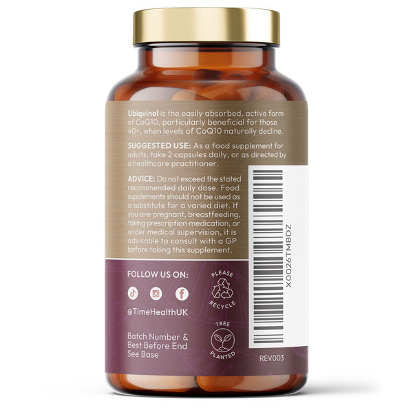Ubiquinol - 200mg - Active Coenzyme Q10 - Enhanced Absorption - Premium VitaQuinol® - 1 Month Supply - Mitochondrial & Heart Support - 60 Capsules