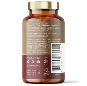 Organic Astaxanthin Oil 8mg - Algamo® - Antioxidant - EU Haematococcus Pluvialis