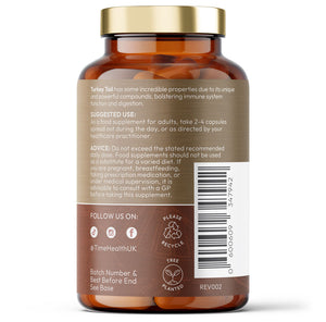 Turkey Tail Mushroom Extract - 20% Beta Glucan - Immune Booster - Supports Repair & Recovery - 120 Capsules