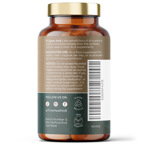 Bio-Enhanced® R-Lipoic Acid - 60 x 245mg Capsules - Stabilised & Highly Dosed Na-RALA - Biotin