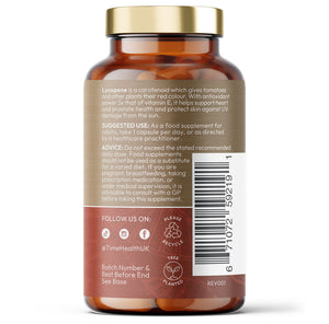 Lycopene - Stabilised - Naturally Derived from Tomato Extract - 30mg per Capsule