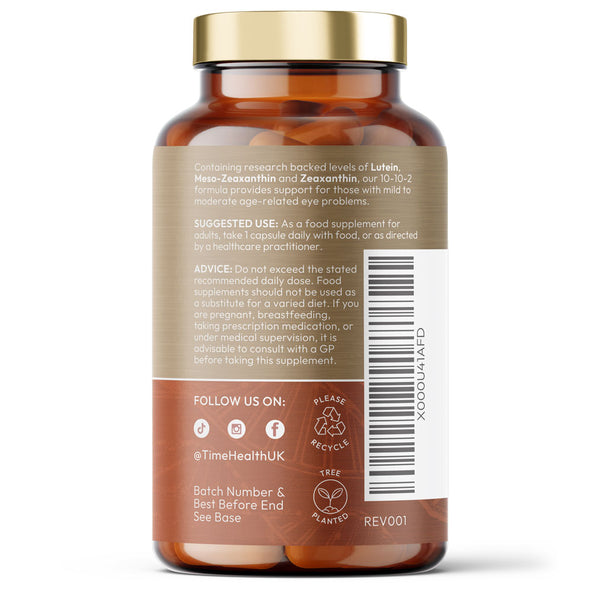 Lutein 10mg, Meso-zeaxanthin 10mg, Zeaxanthin 2mg  - Eye Health & Vision