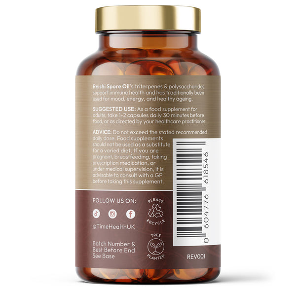 Reishi Spore Oil Softgels – 20% Triterpenes – Immune & Longevity Support