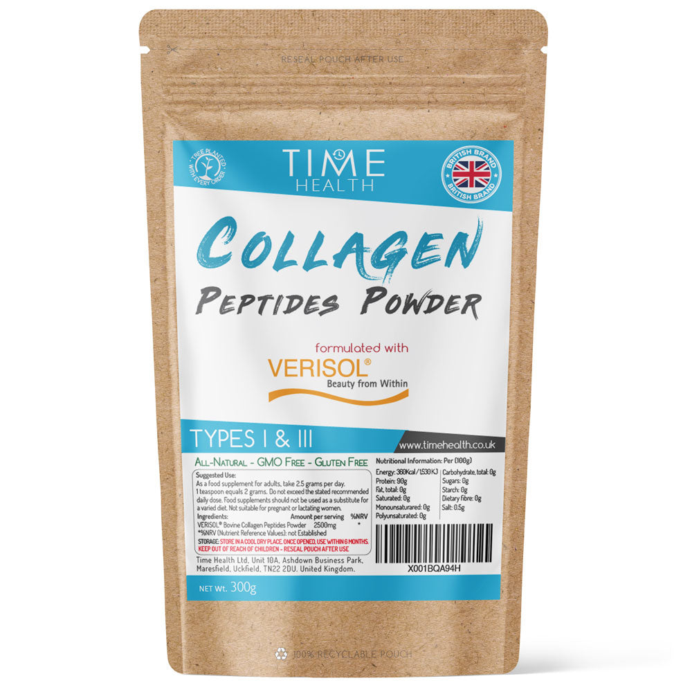 Collagen Peptides Powder - Grass Fed - Bovine - Types I & III - Hydrolysed - Clinically Studied VERISOL® Bioactive Collagen Peptides®