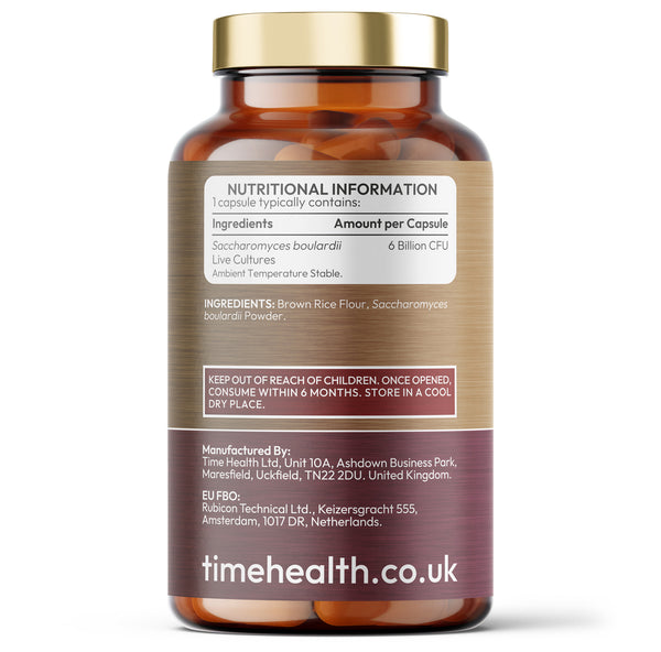 Saccharomyces Boulardii Probiotic – 6 Billion CFU – Gut, Immunity & Travel Support