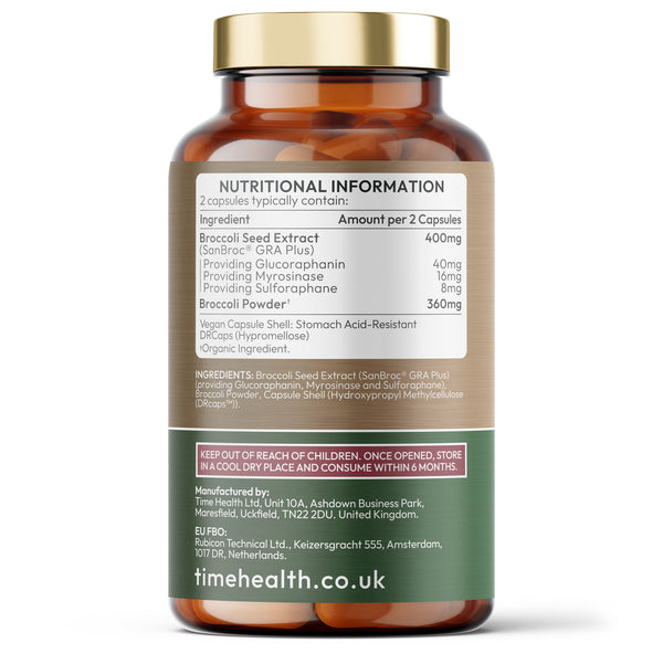 Glucoraphanin (40mg) & Sulforaphane (8mg) Broccoli Extract – SanBroc – Antioxidant