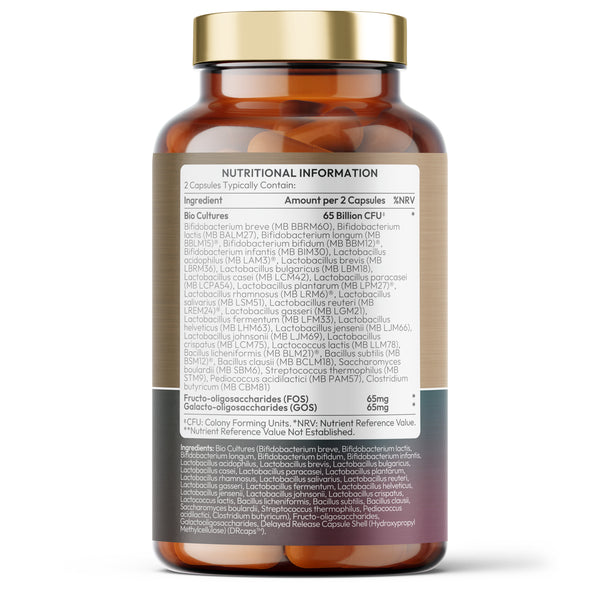 65 Billion CFU Bio Cultures – 28 Strains with Prebiotics FOS & GOS