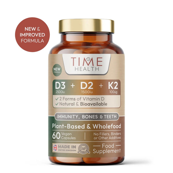 Vitamin D3, D2, K2 - High Strength 4000IU - Wholefood & Plant Based - NEW Formula