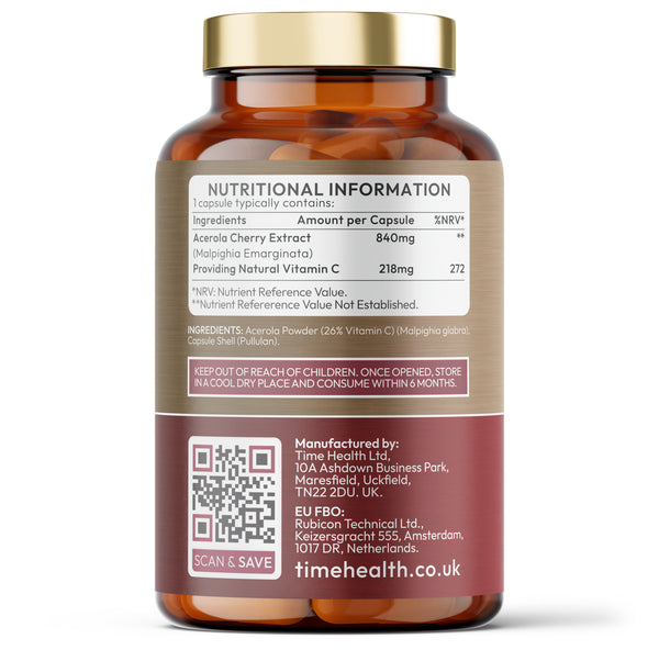 Acerola Cherry - 26% Wholefood Vitamin C - Immune Support
