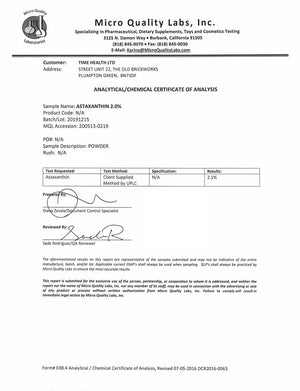 Astaxanthin - 7mg - Super Antioxidant - UV Protection