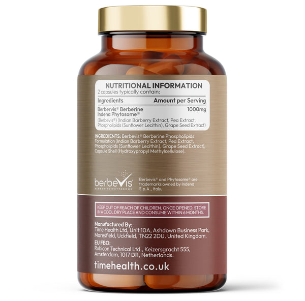 Berberine Phytosome® - 10x Enhanced - Berbevis® - Metabolism, Blood Sugar, AMPK