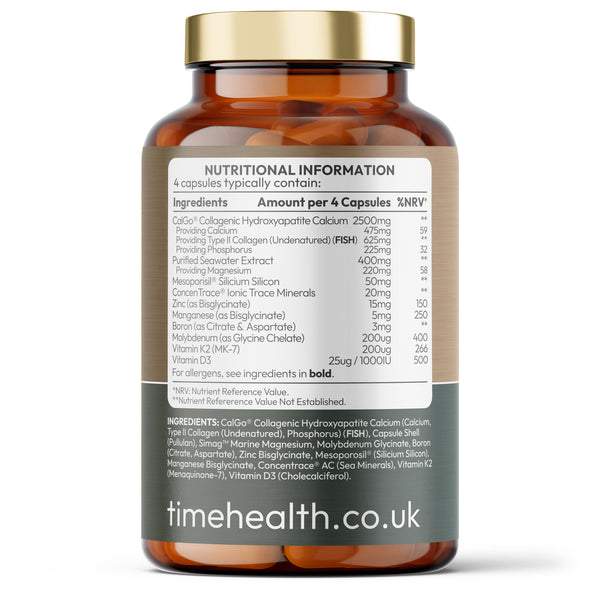 Bone Complex – with Collagen, Calcium, Magnesium, D3, K2 & Zinc