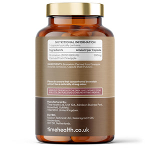 Bromelain Capsules - High Strength 500mg / 3000 GDU/g  - From Pineapple