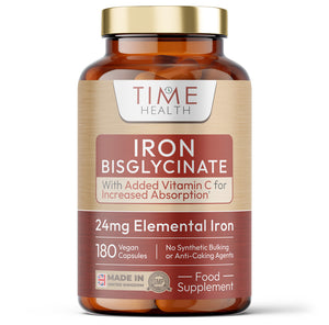 Iron Bisglycinate - High Strength 24mg Iron Plus Natural Vitamin C - Energy & Immune Support