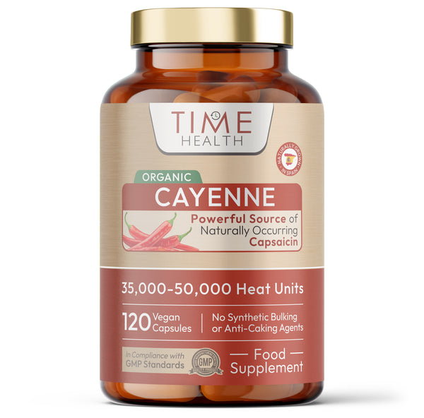 Organic Cayenne Pepper – 35,000–50,000 HU, Digestive & Circulation Support
