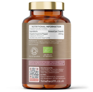 Organic Cayenne Pepper – 35,000–50,000 HU, Digestive & Circulation Support