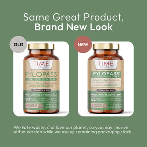 Pylopass™ - 120 Capsules - 200 Billion CFU/g - Supports Elimination of Harmful Bacteria H. Pylori in Stomach & Gut